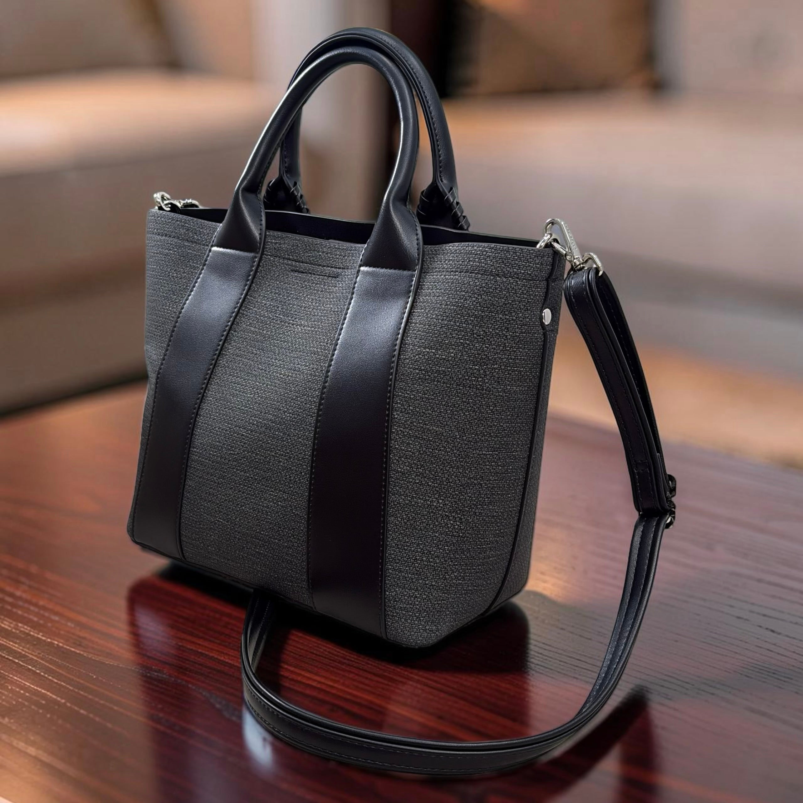Chrisbella Detail Handle Bag in Black