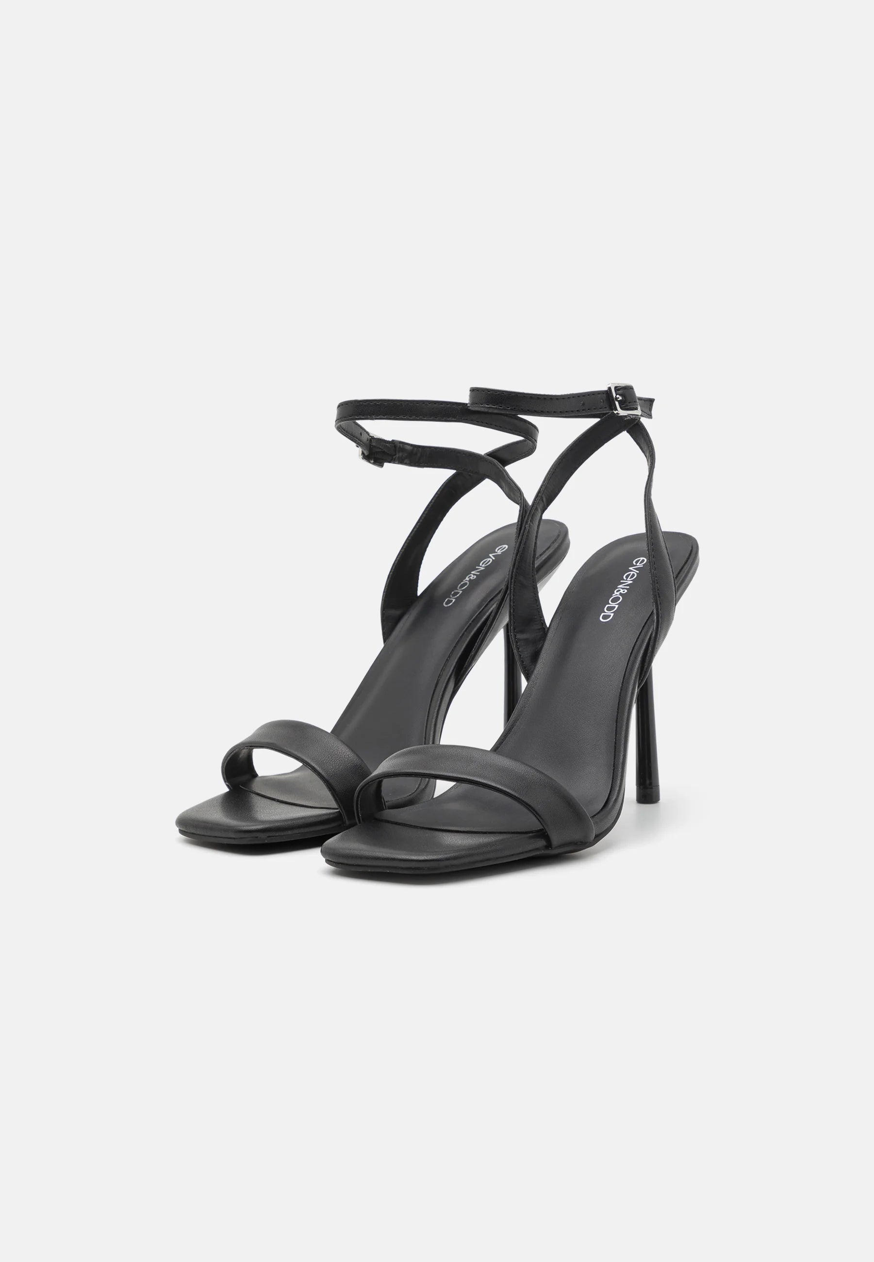 EVEN & ODD BARELY THERE HEELED SANDAL IN BLACK