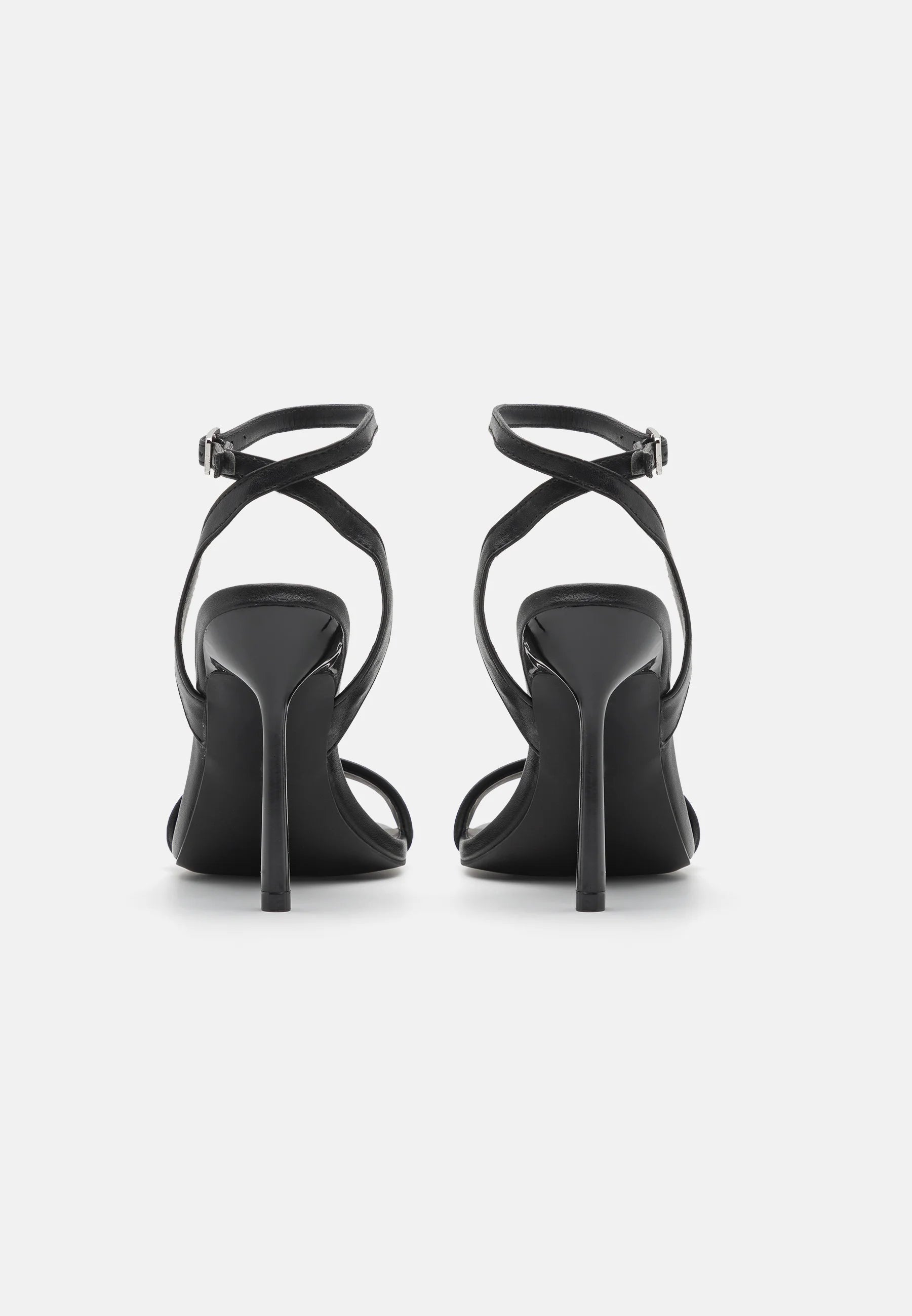 EVEN & ODD BARELY THERE HEELED SANDAL IN BLACK