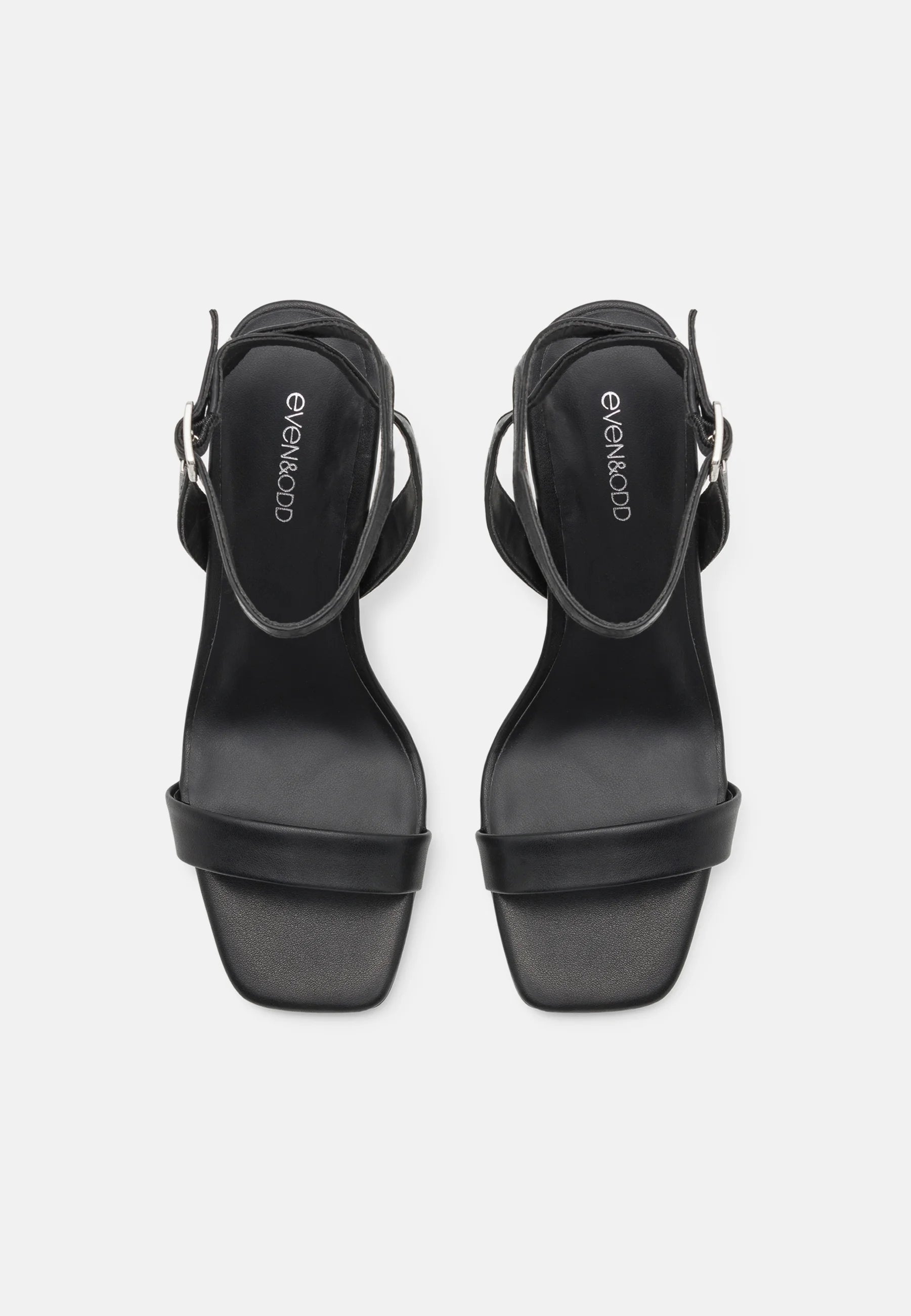 EVEN & ODD BARELY THERE HEELED SANDAL IN BLACK