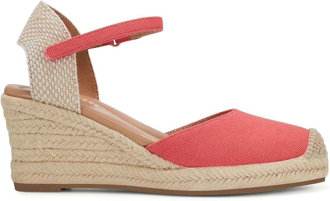 Easy Spirit Espadrille Wedge Sandle in Coral
