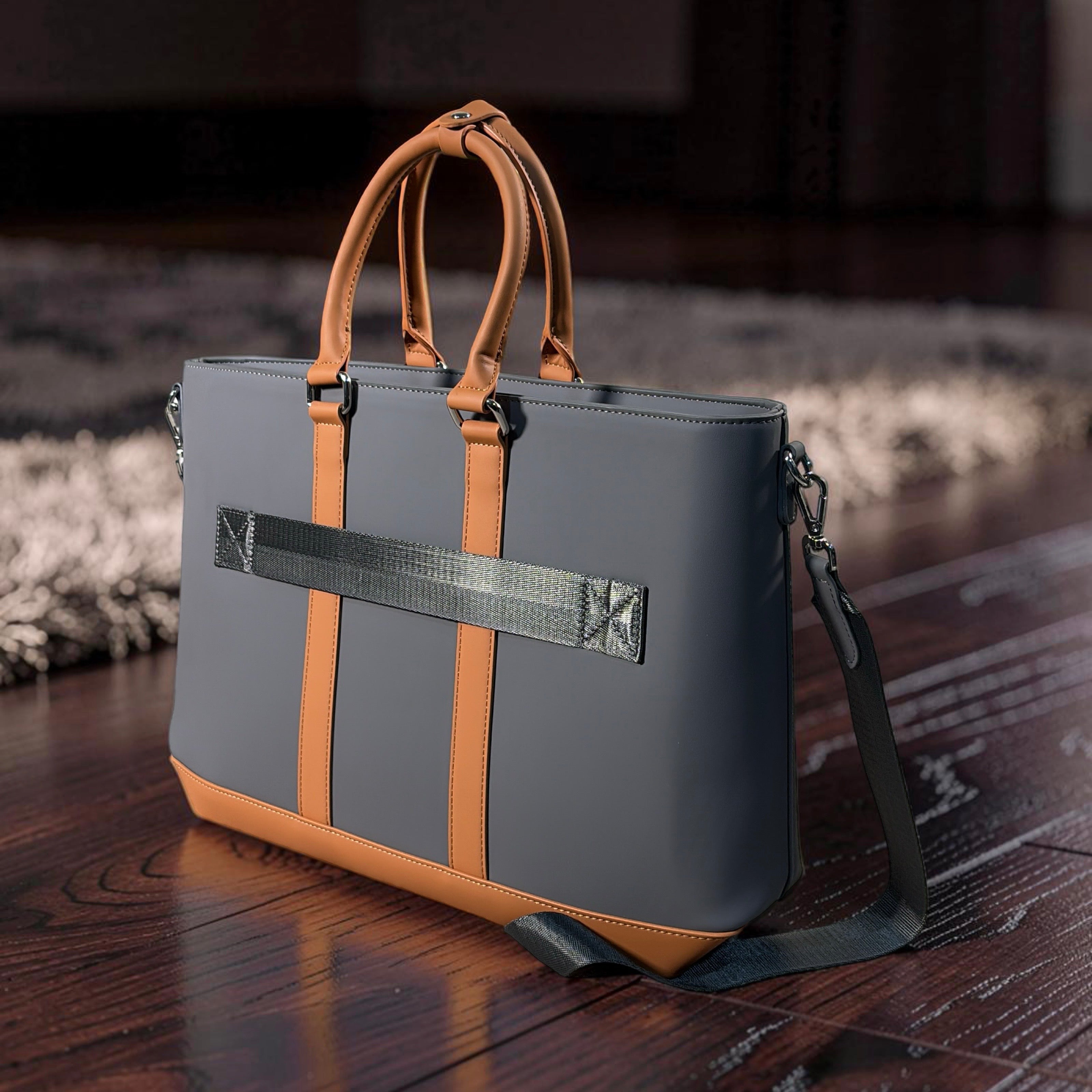 Chrisbella Large Phone-Pocket Bag in Grey