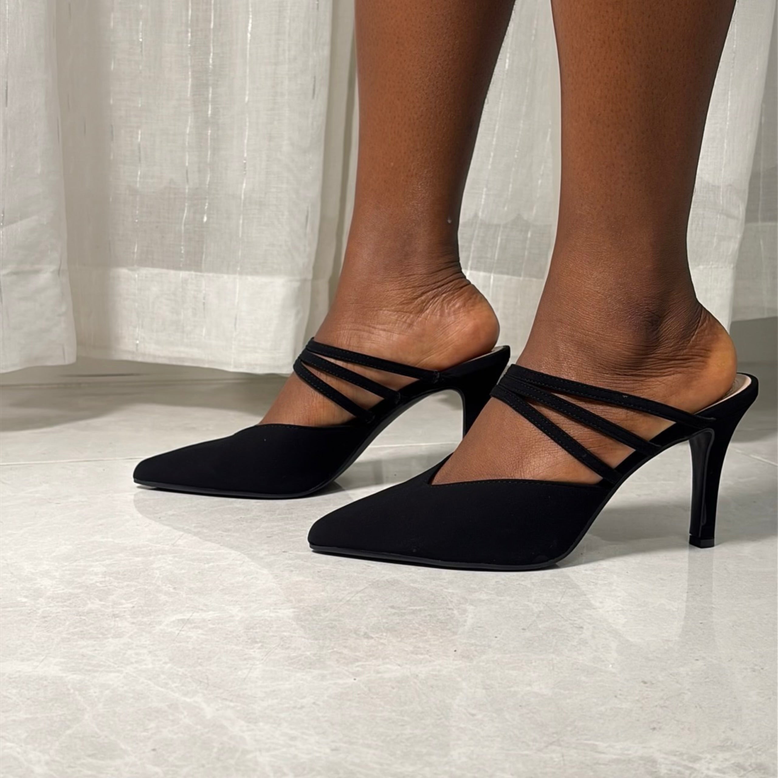 Impo Suede Mule in Black