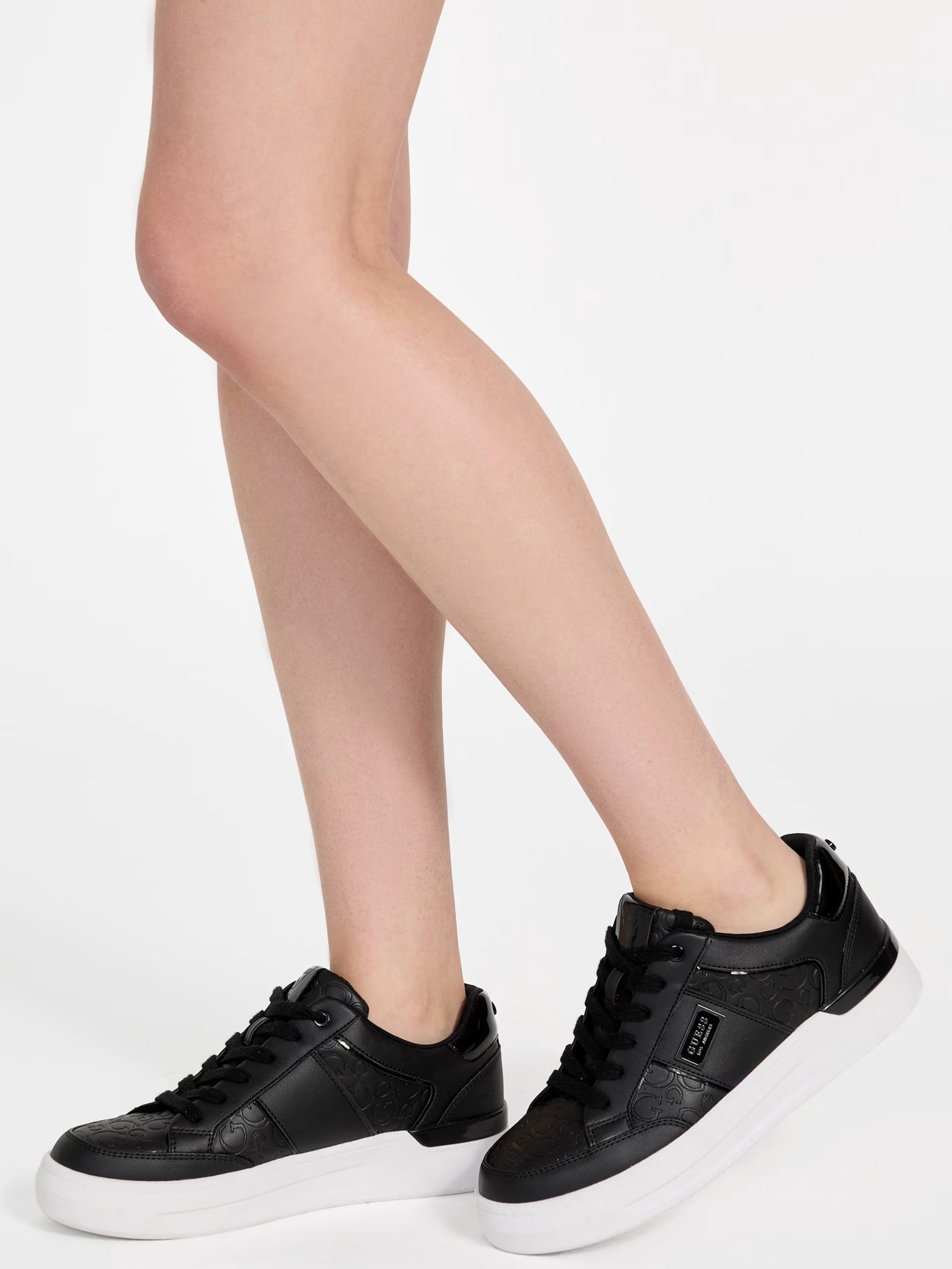 Guess G-Detail Lace-Up Sneakers in Black