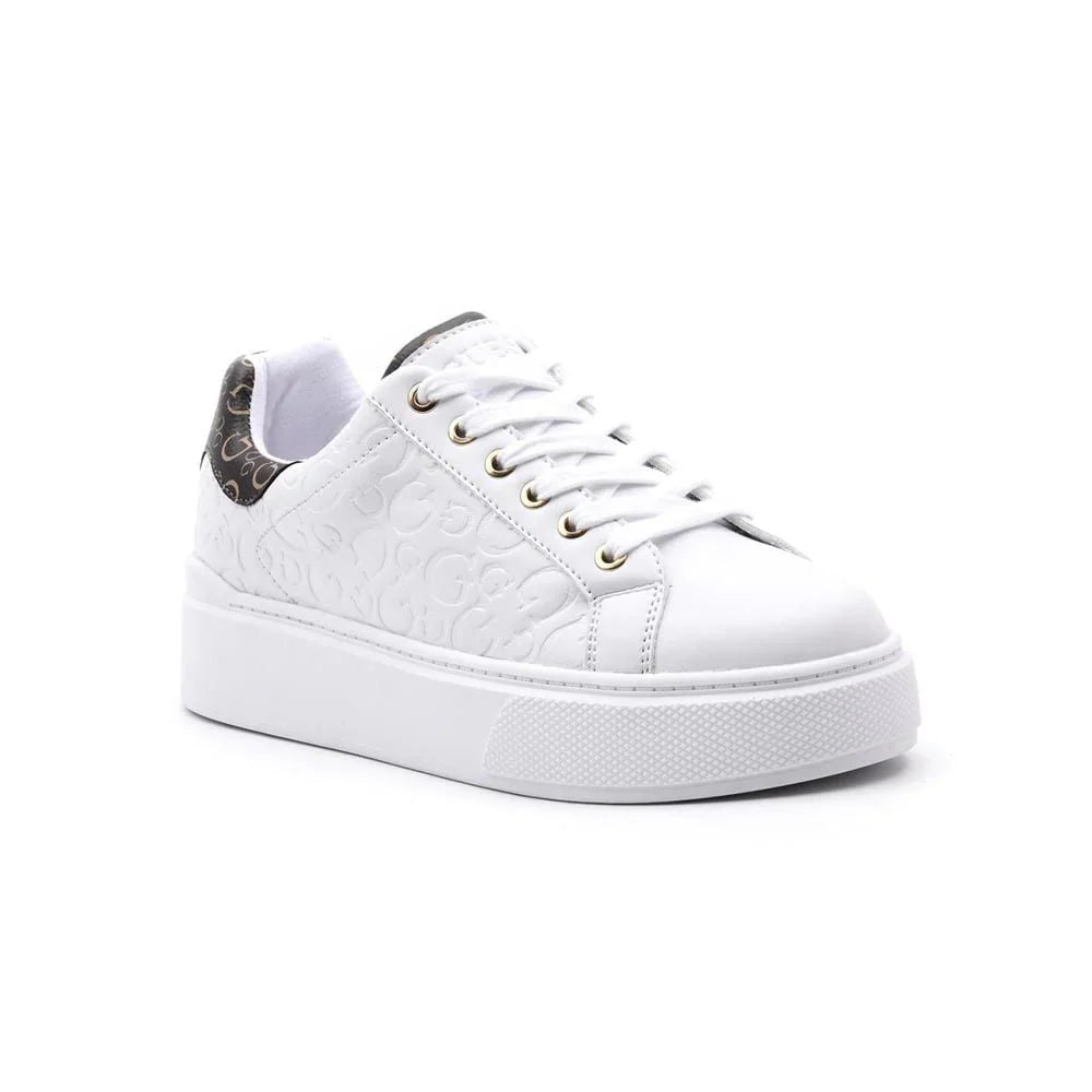 Guess G-Detail Lace-Up Sneakers in White