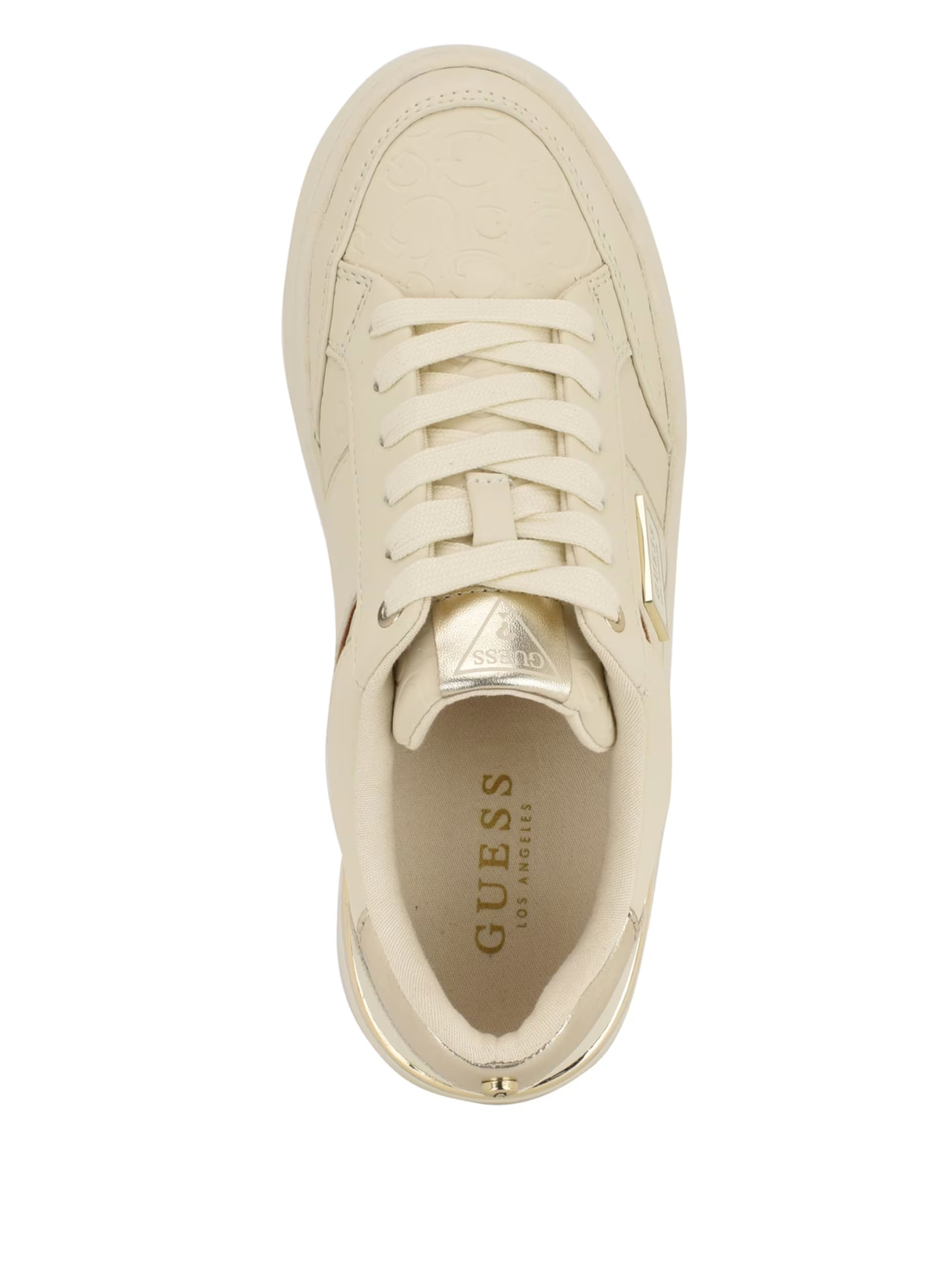 Guess Gold Highlight Sneakers in Beige