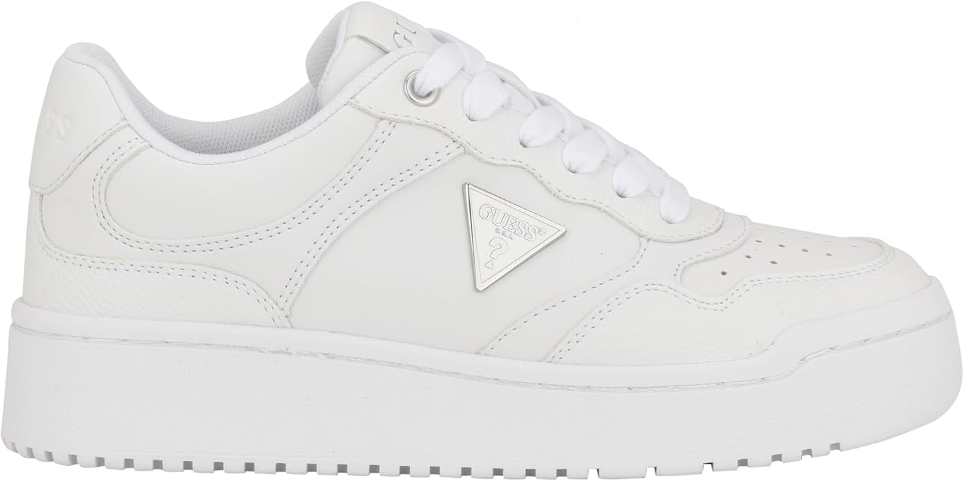 Guess Logo Detail Classic Sneakers in White