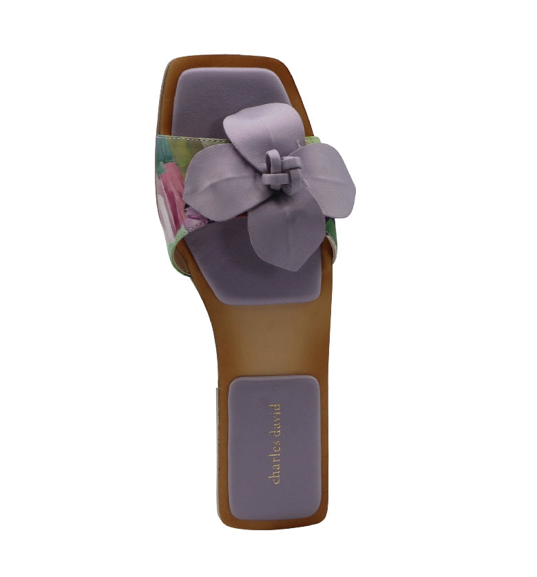 Charles David Flower Detail Slide in Lavendar