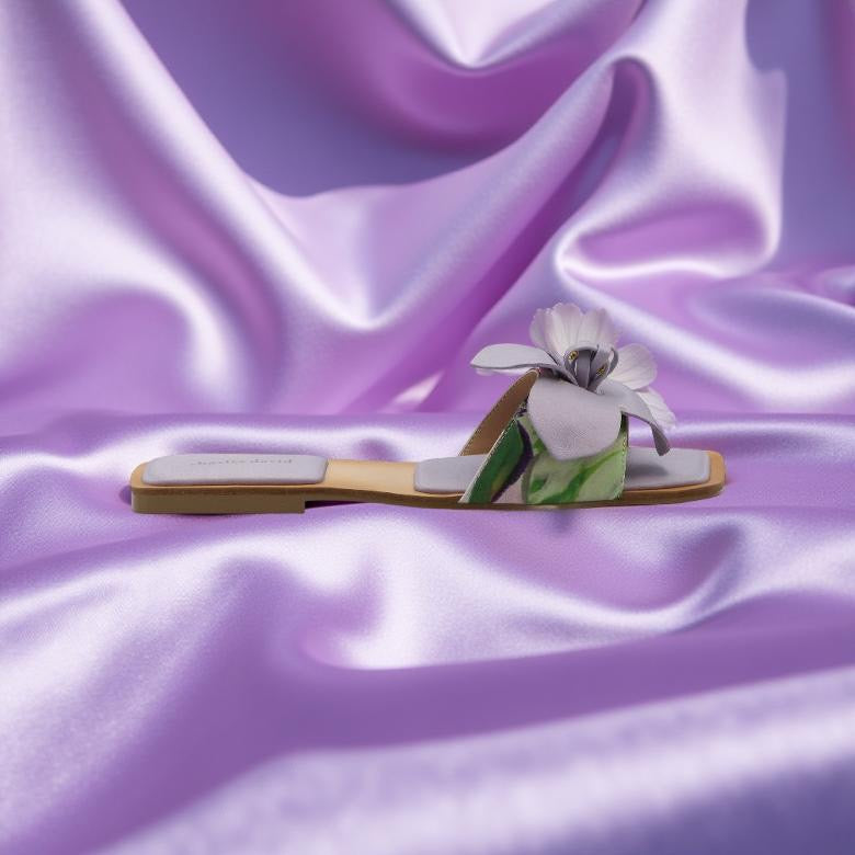 Charles David Flower Detail Slide in Lavendar