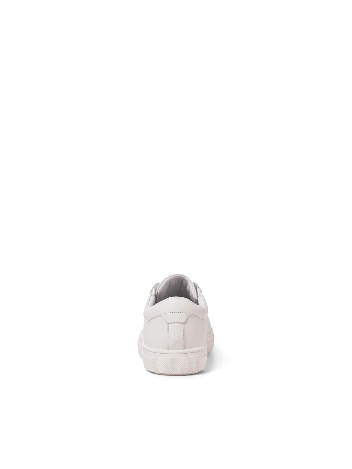 JACK & JONES FLAT SOLE UNISEX LEATHER SNEAKERS IN WHITE