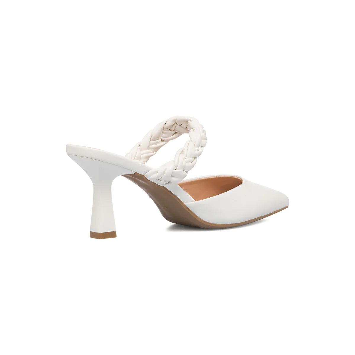 LORA FERRES WHITE POINTED TOE MULE