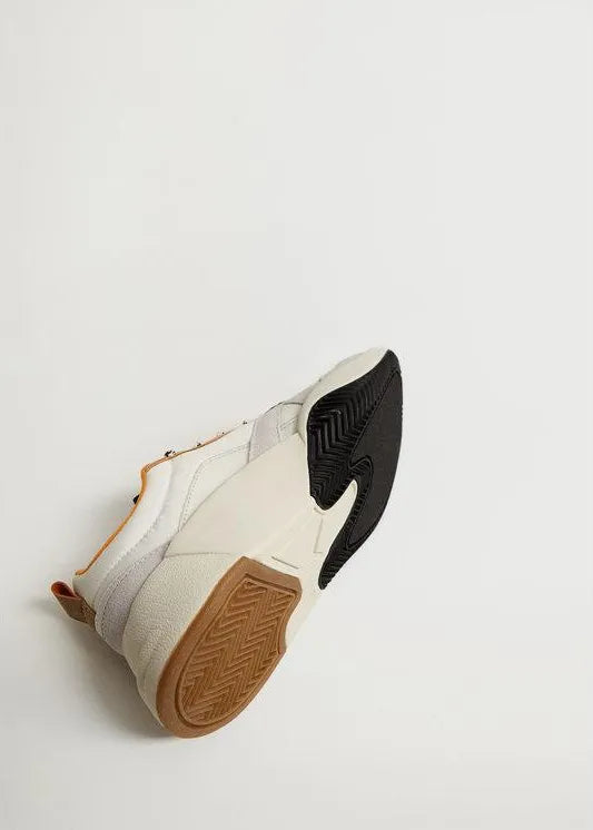 MANGO WOMAN TRAINERS WHITE/ORANGE