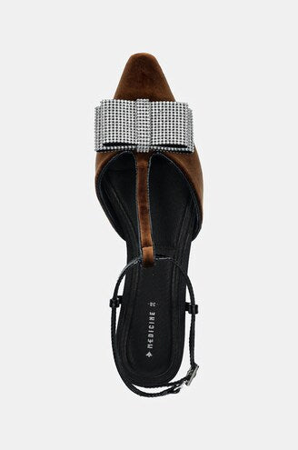Medicine Embellished Bow Ankle Strap Shoes