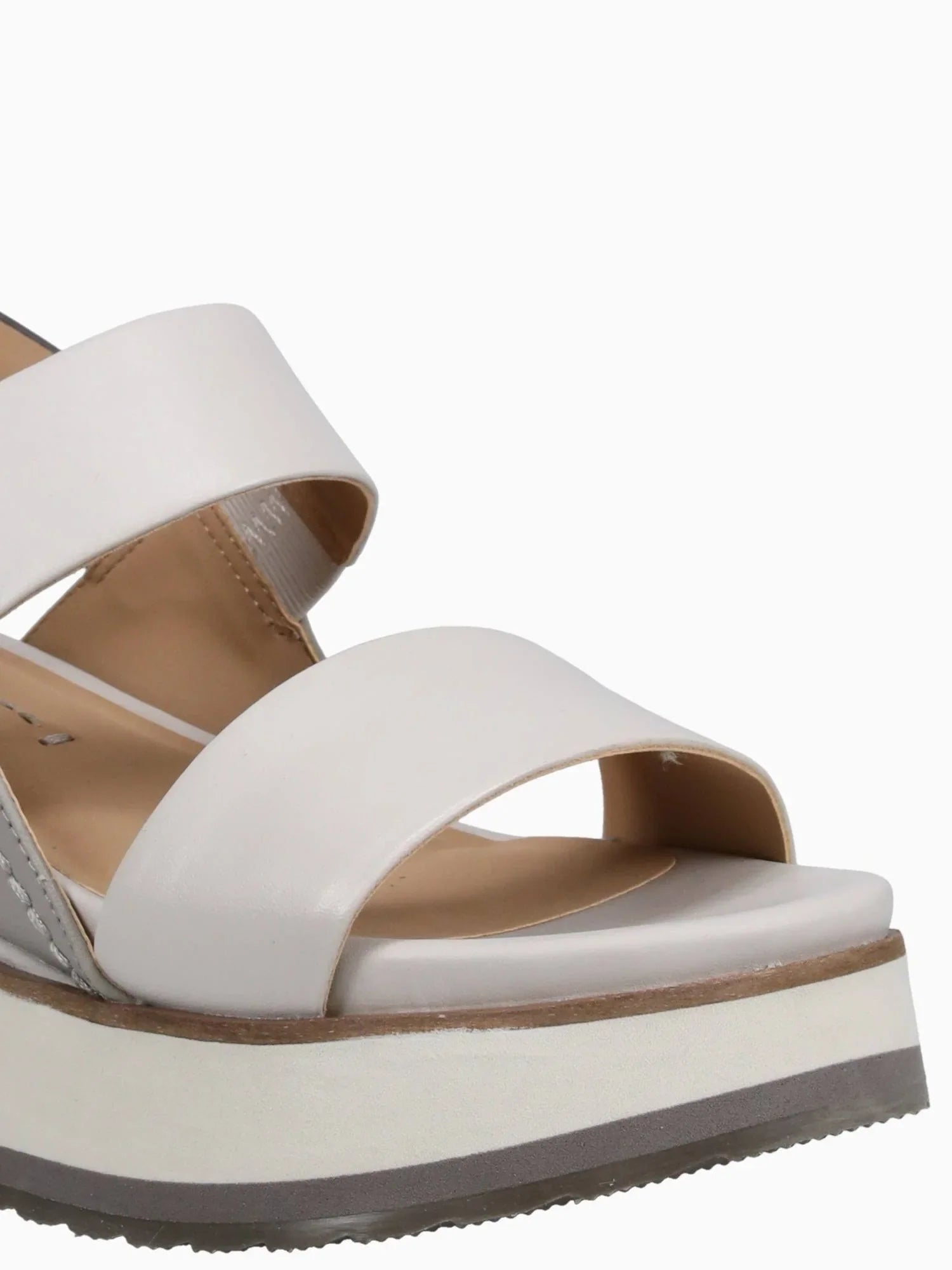 NAKEDFEET TWO-TONE WEDGE SANDAL IN GREY