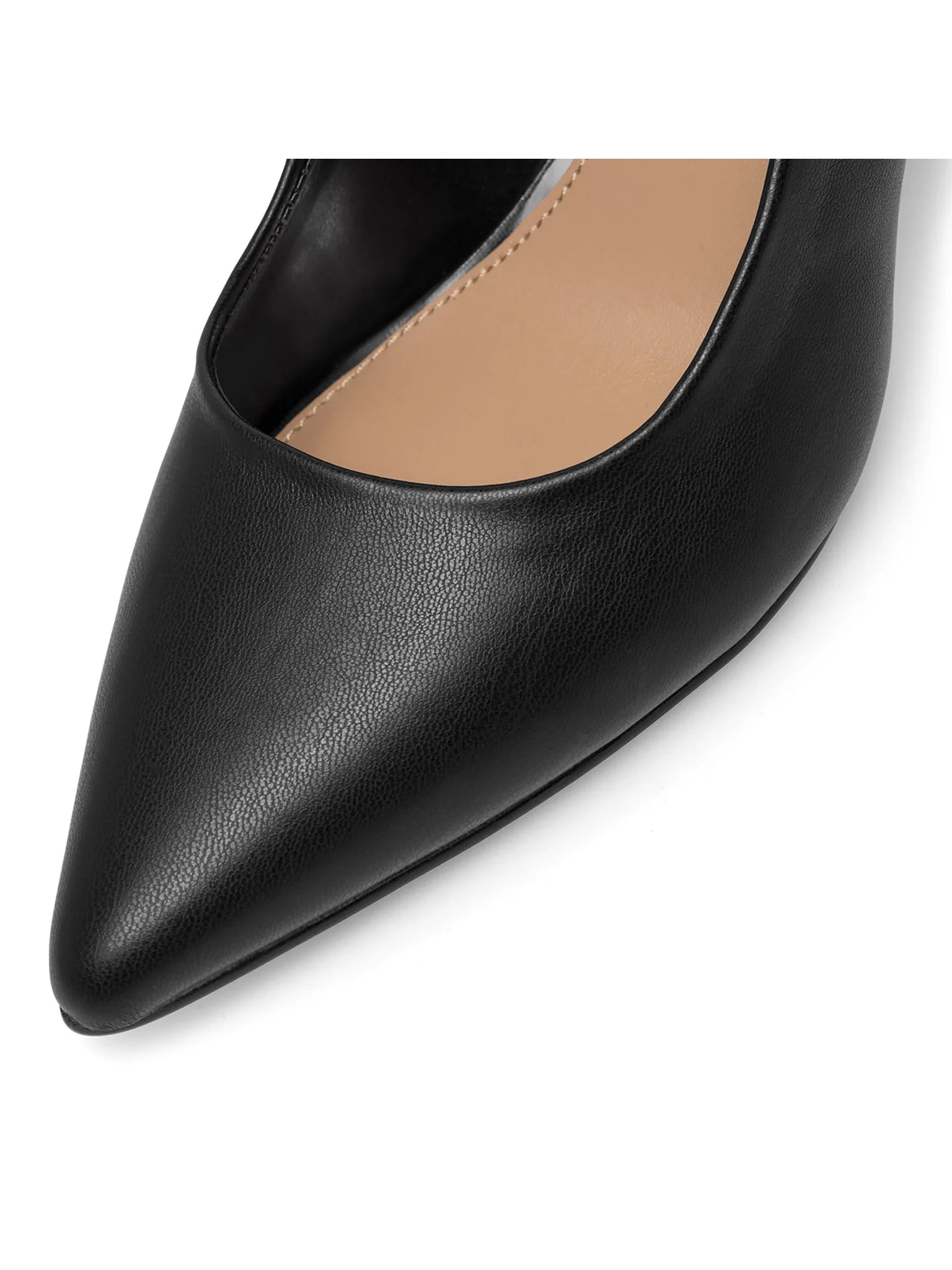 NINE WEST LEATHER BLOCK HEEL PUMP IN BLACK