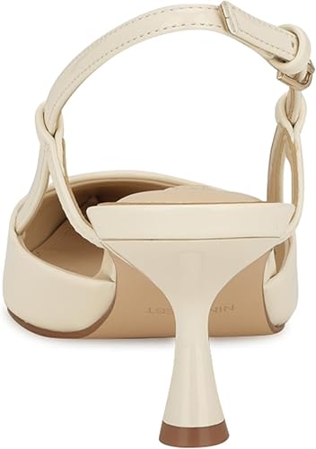 Nine West Patent Leather Pointed Slingbacks in White