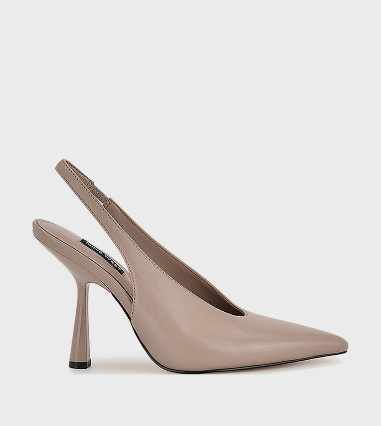 Nine West Pointed Toe Pump Slingbacks in Beige