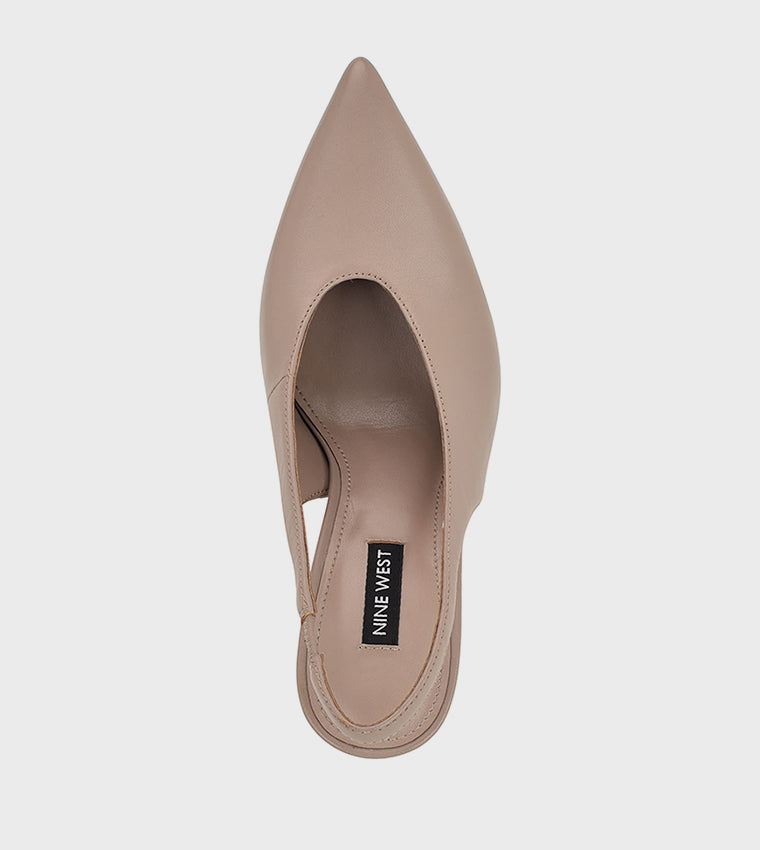 Nine West Pointed Toe Pump Slingbacks in Beige