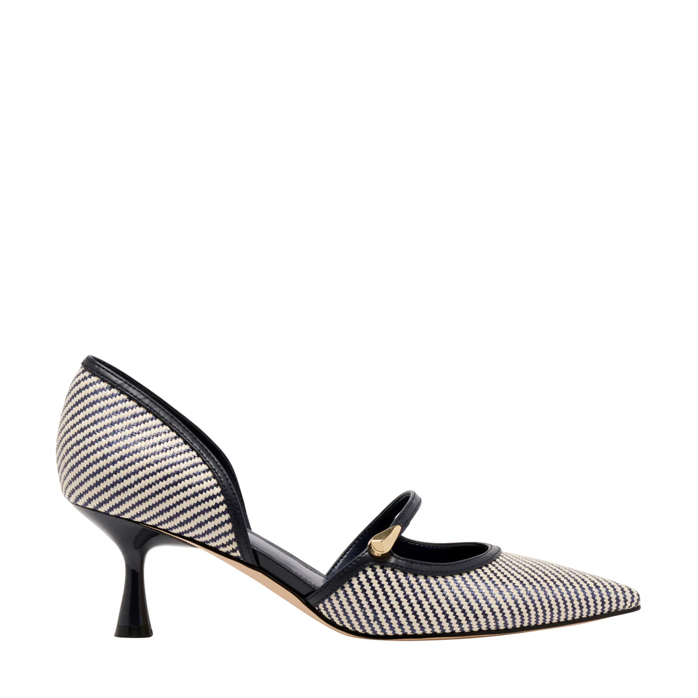 Nine West Faux Raffia D'orsay Pump in Black