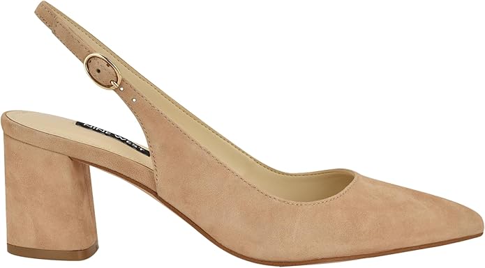 Nine West Suede Pointed Toe Slingback Heel in Carton