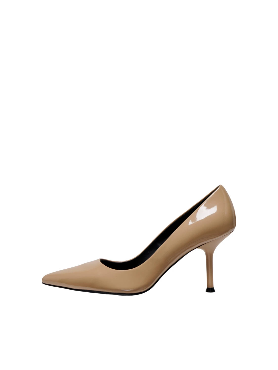 ONLY CARAMEL PATENT POINTED TOE HEELS