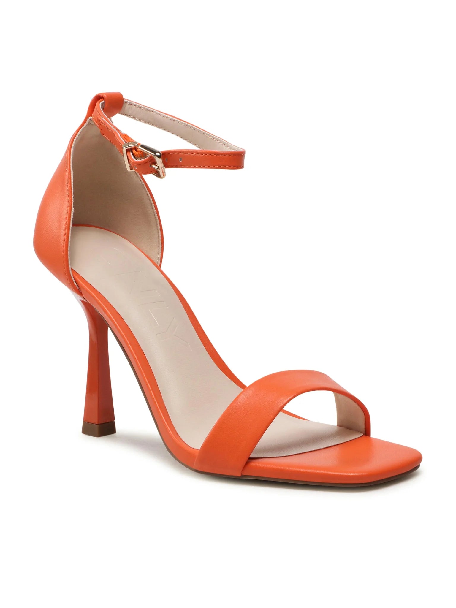 ONLY ORANGE BARELY THERE HEELED SANDAL