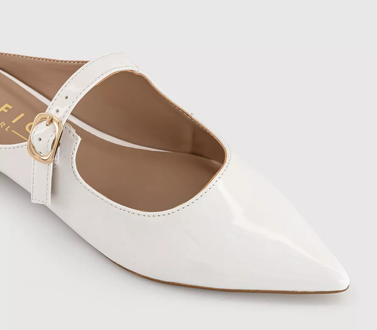Office Patent Leather Finish in White