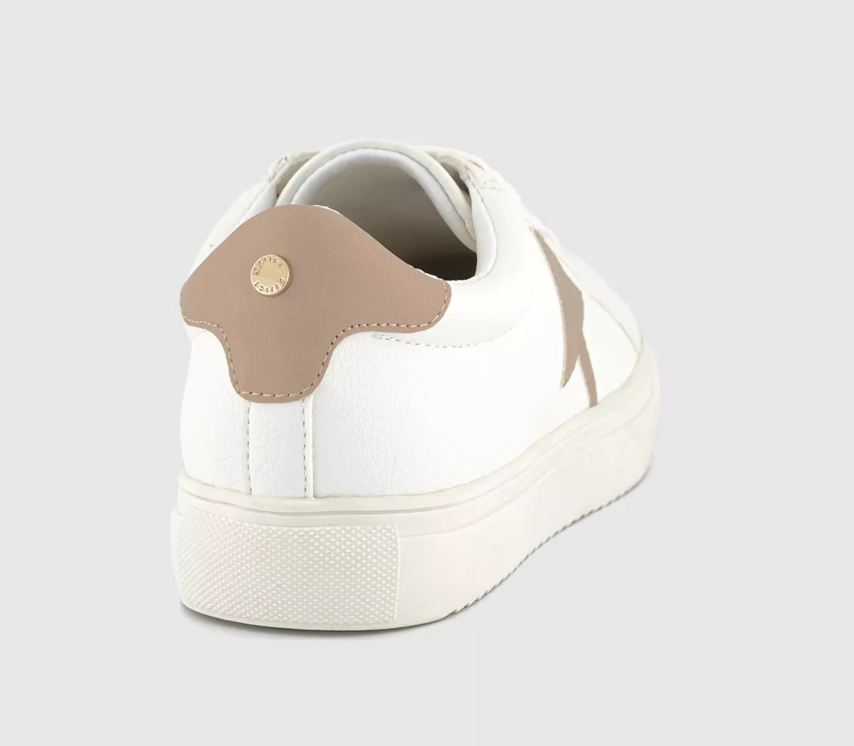 Office Star Detail Lace-Up Sneakers in White
