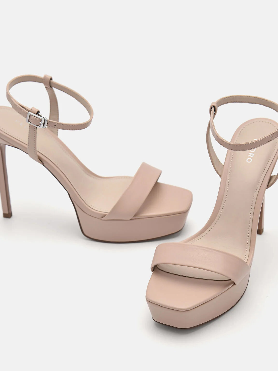 PEDRO PLATFORM HEELED SANDAL IN NUDE