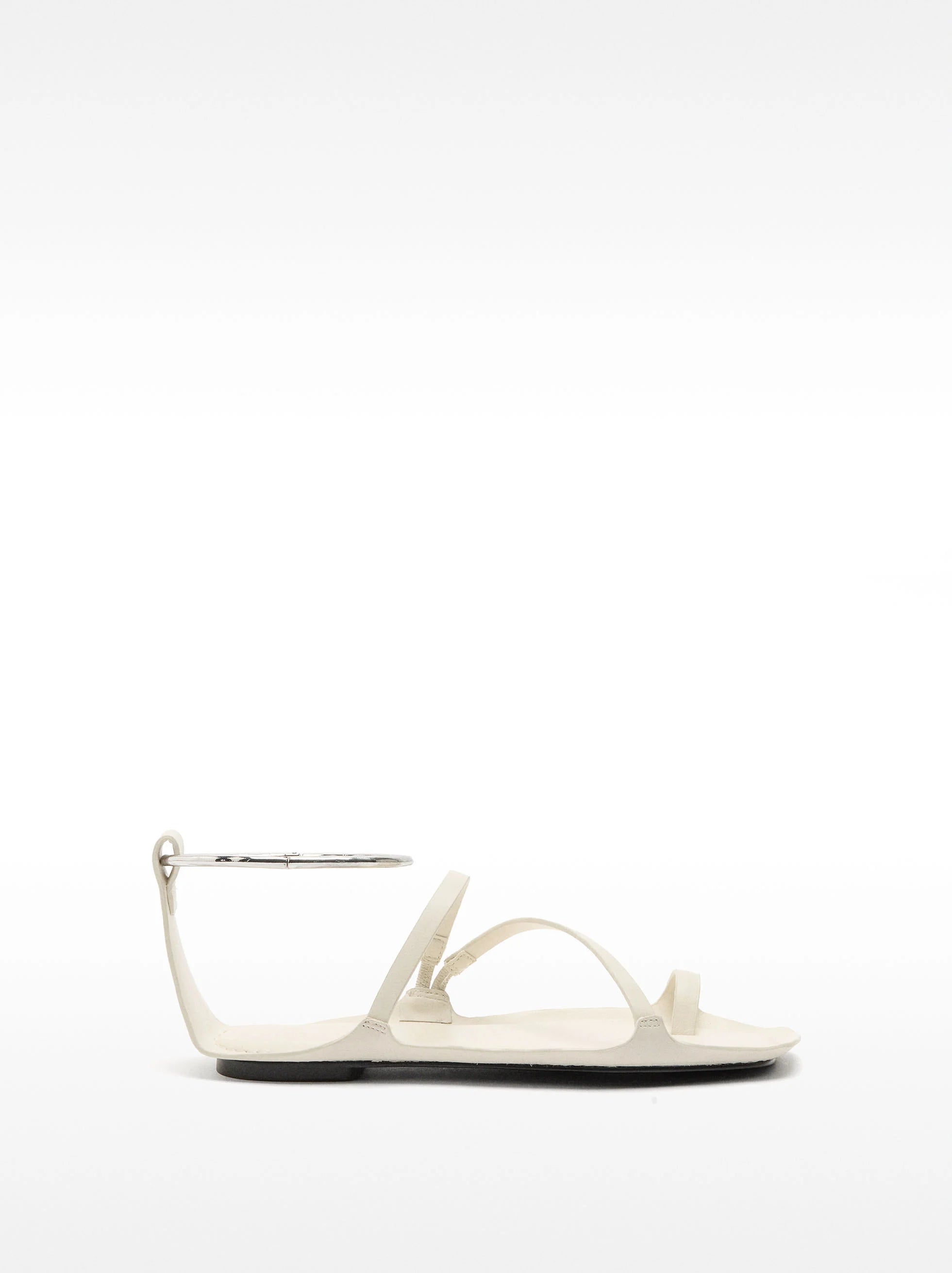 Parfois Ankle Rimg Detail Sandal in White