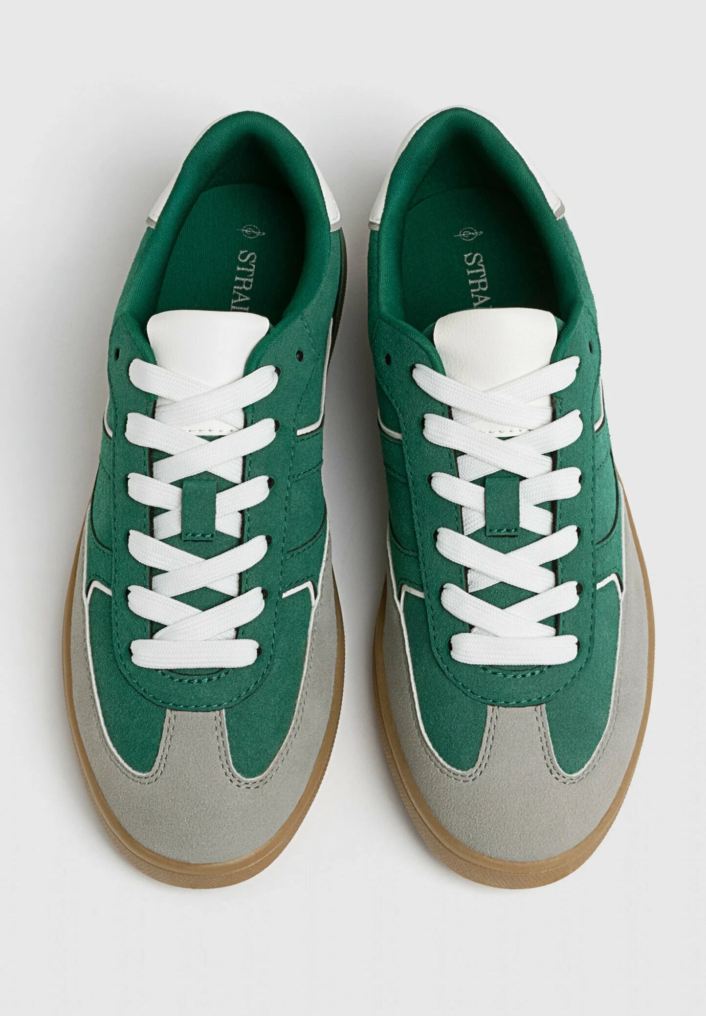 STRADIVARIUS CASUAL RETRO SNEAKERS IN GREEN