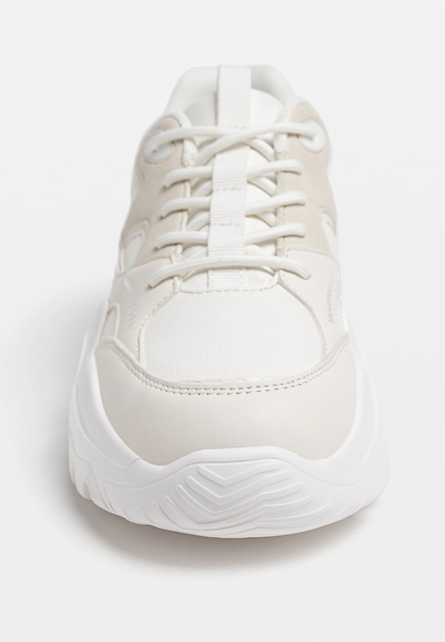 STRADIVARIUS MULTI-PIECE SNEAKERS IN WHITE