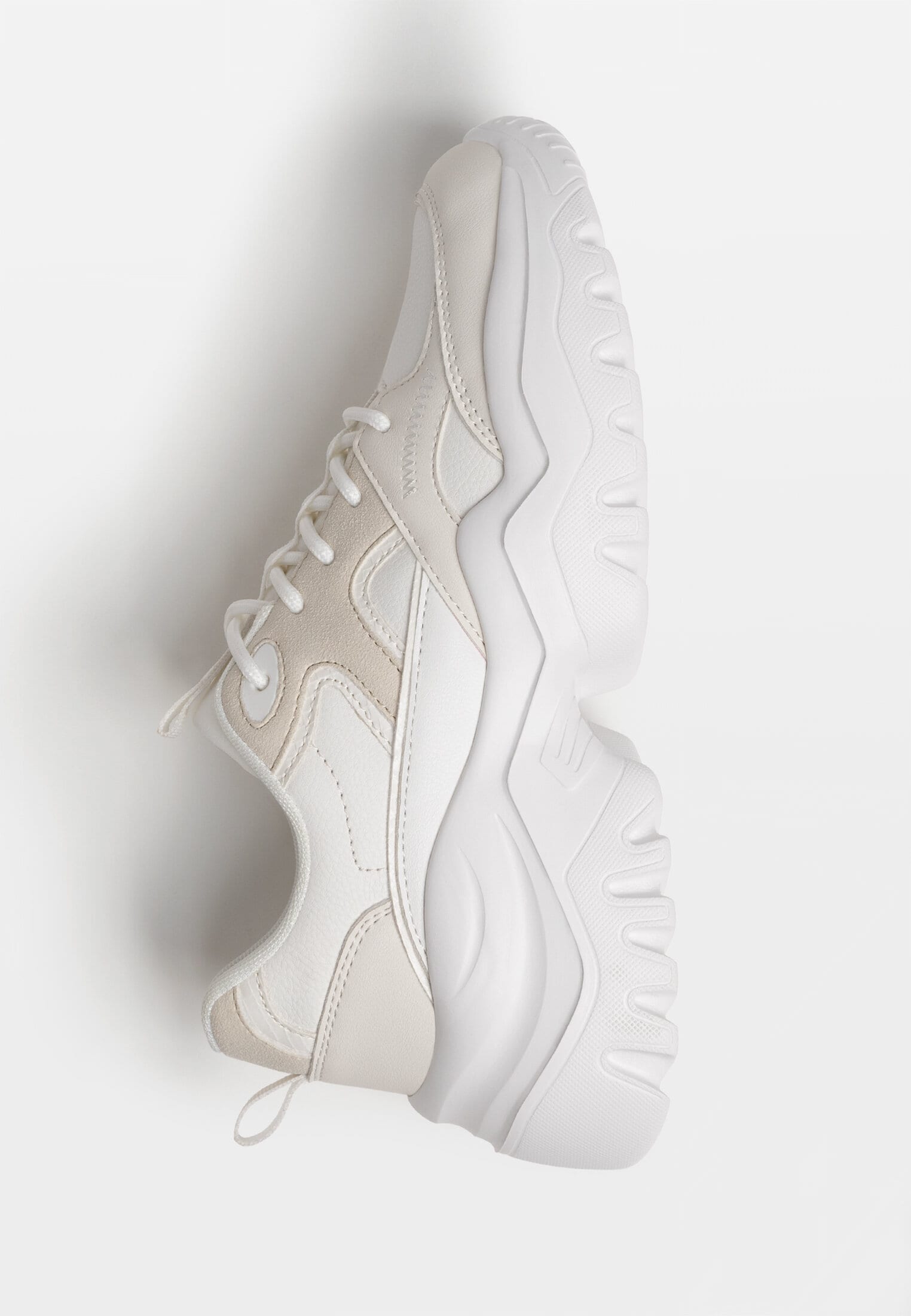 STRADIVARIUS MULTI-PIECE SNEAKERS IN WHITE