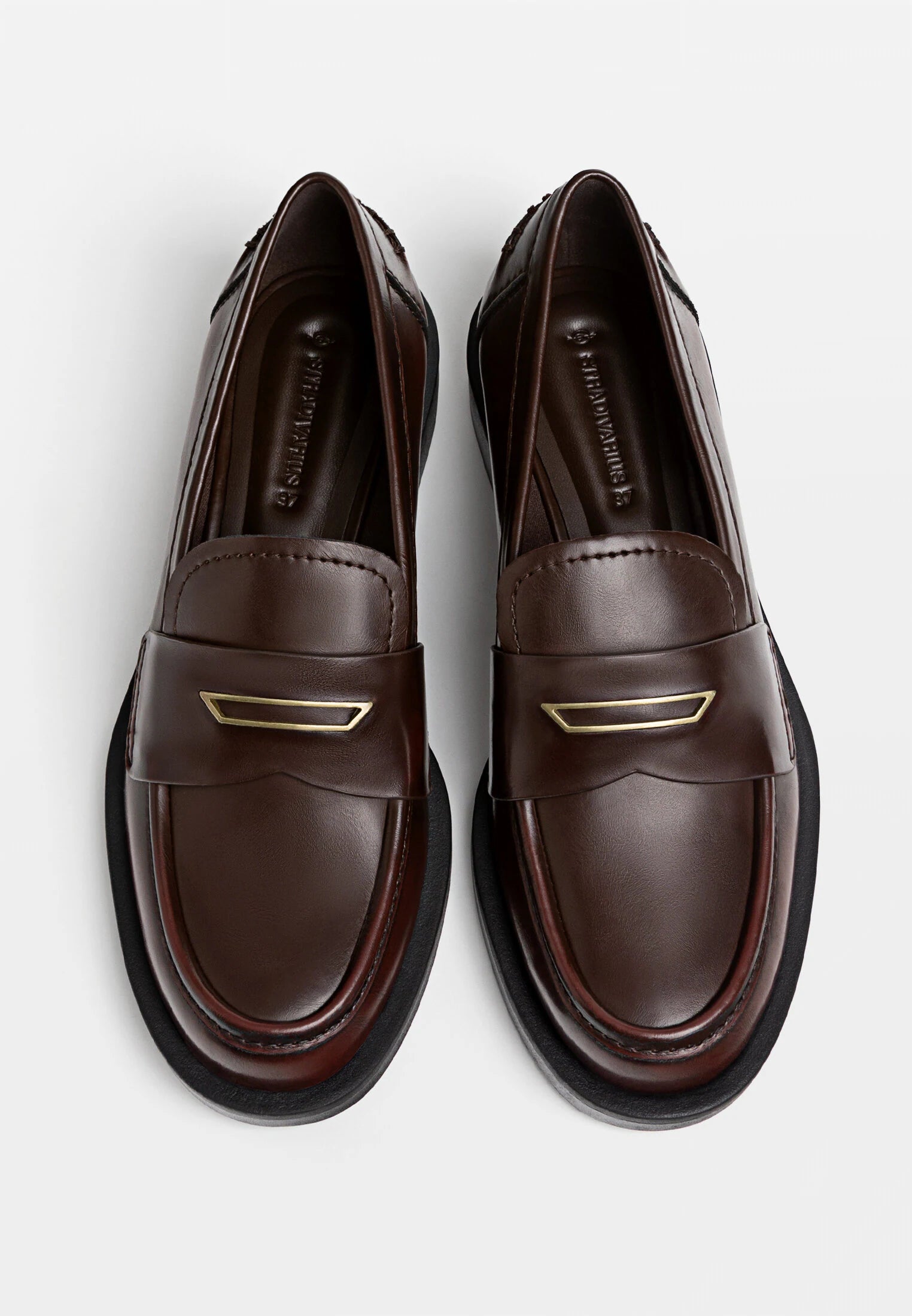 STRADIVARIUS PENNY LOAFERS IN BURGUNDY