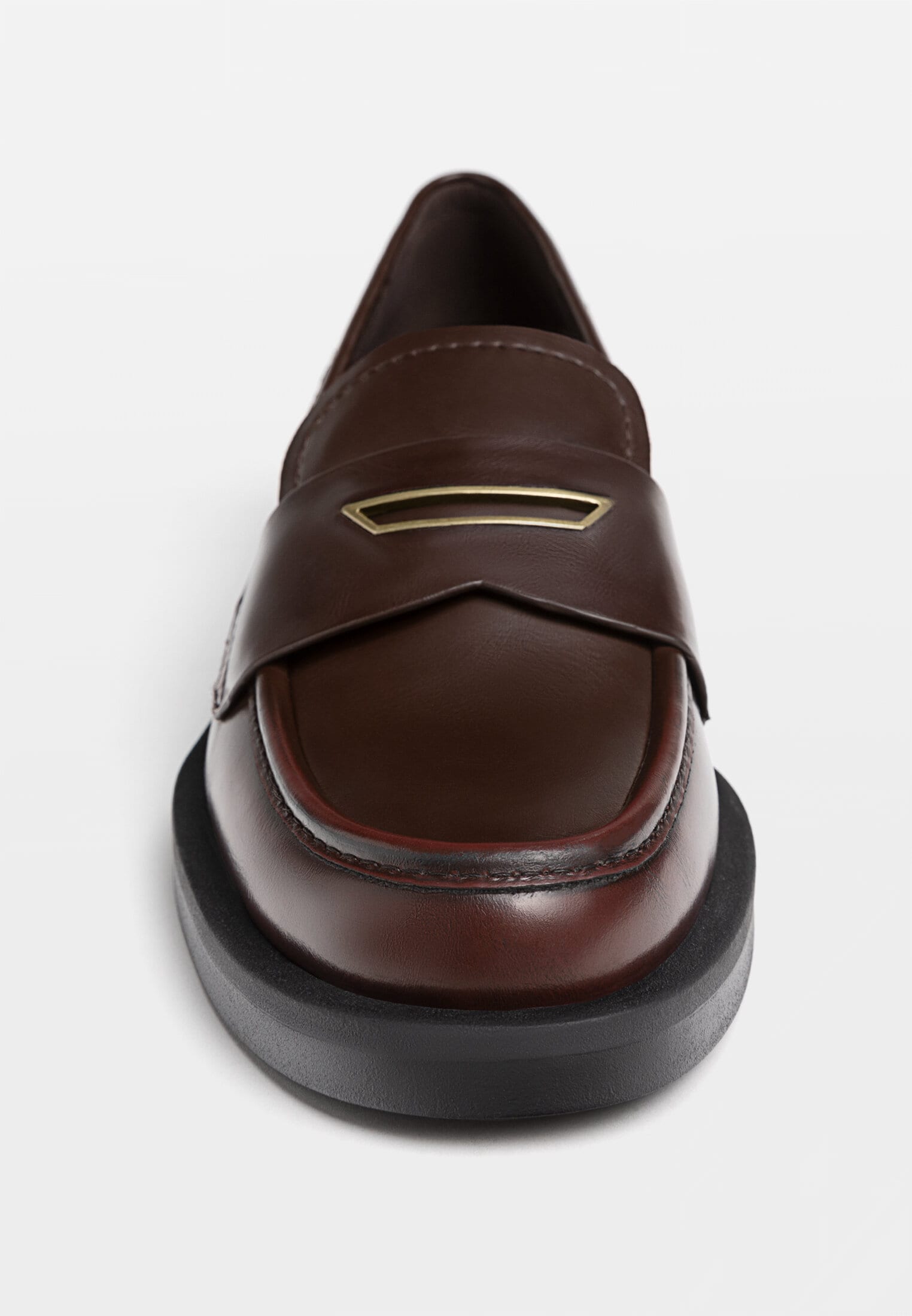 STRADIVARIUS PENNY LOAFERS IN BURGUNDY