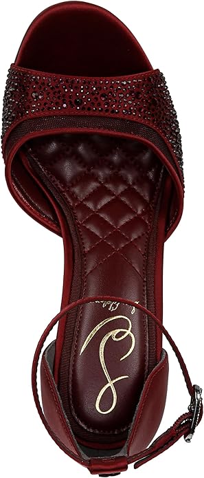 Sam Edelman Embellshed Heeled Sandal in Burgundy