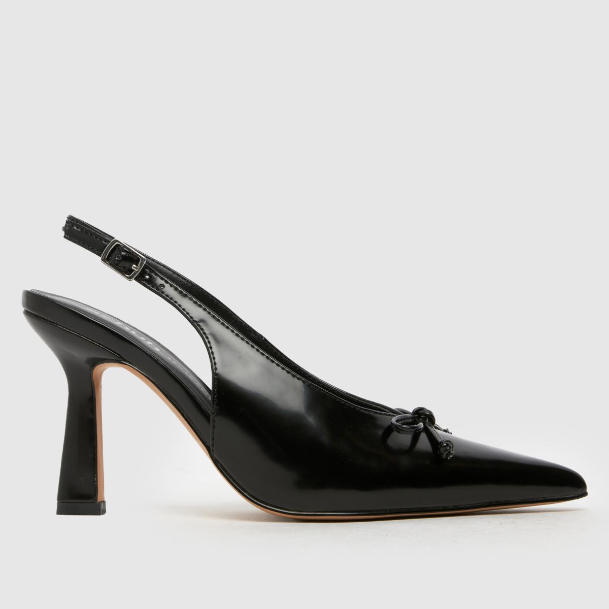 Schuh Bow Detail Patent Leather Pointed Toe Pump in Black