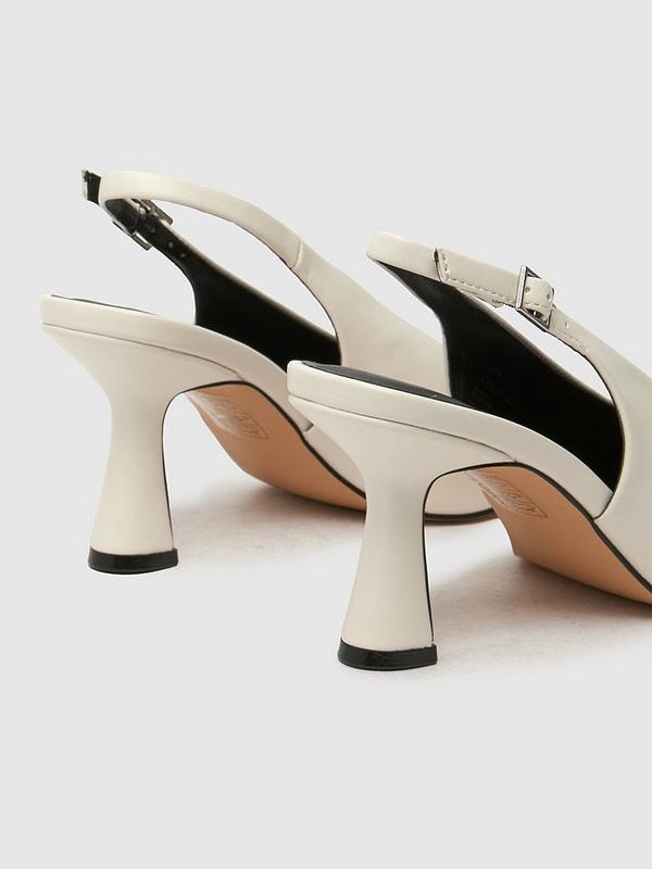 Schuh Leather Pointed Toe Pump in White