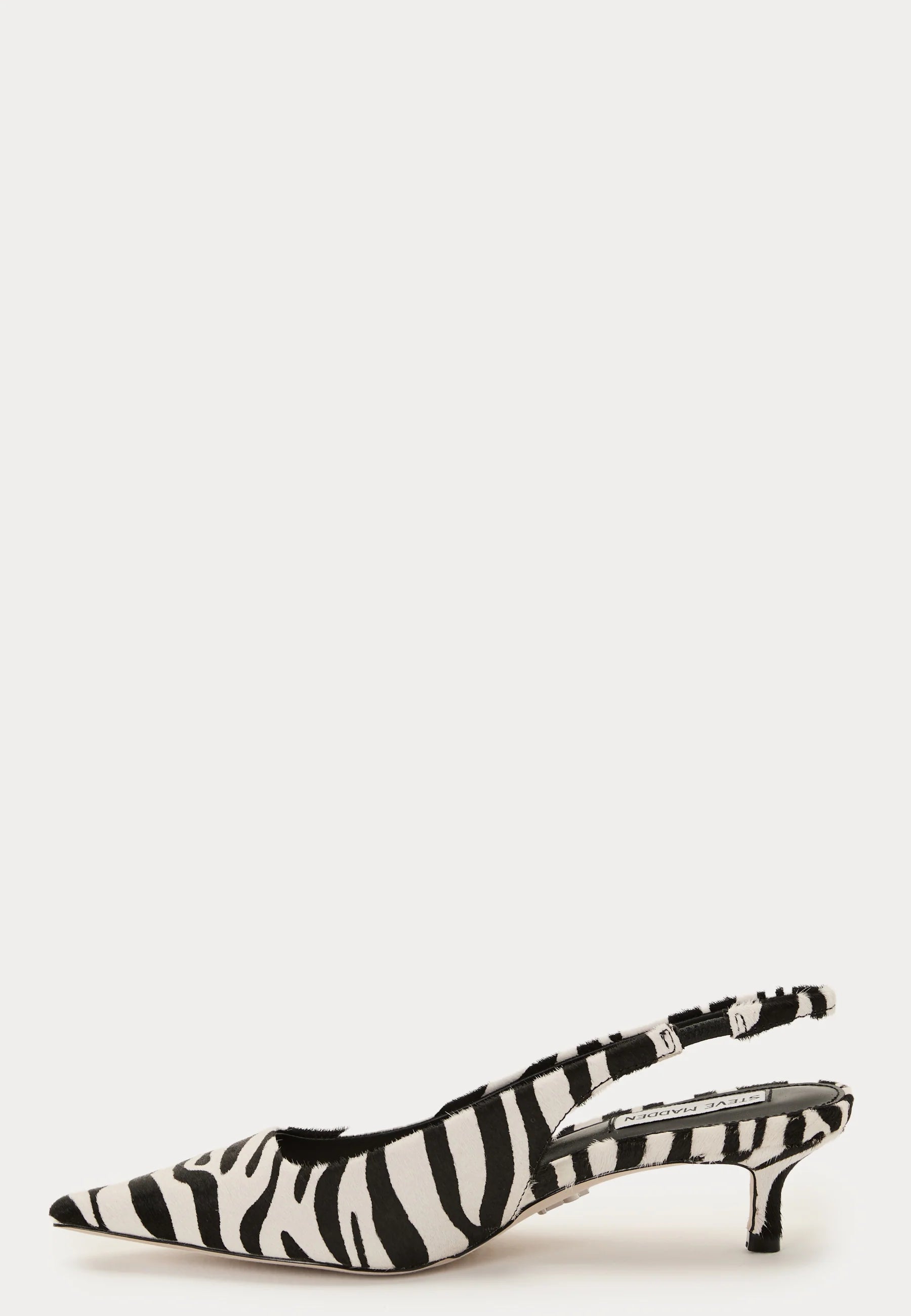 Steve Madden Calf Hair Pointed Toe Slingbacks in Zebra