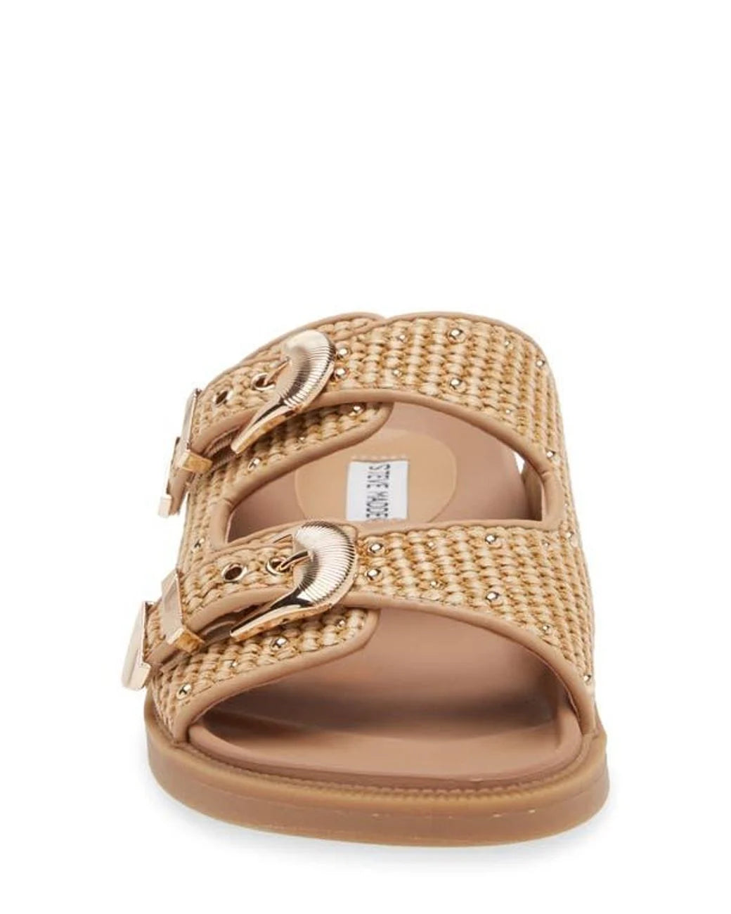 Steve Madden Faux Raffia Slide Sandal In Natural