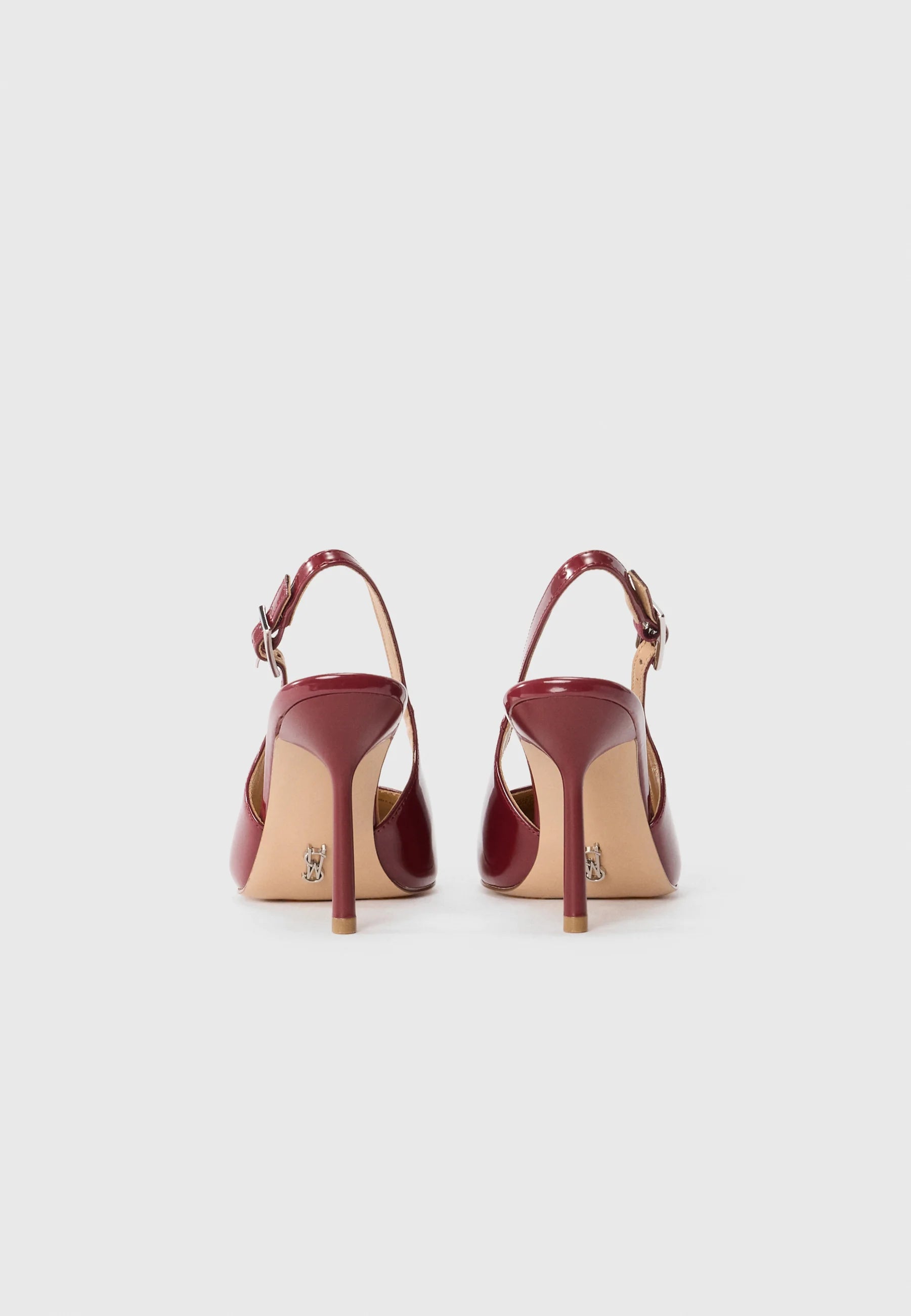 Steve Madden Patent Leather Pointed Toe Slingback Pump in Wine