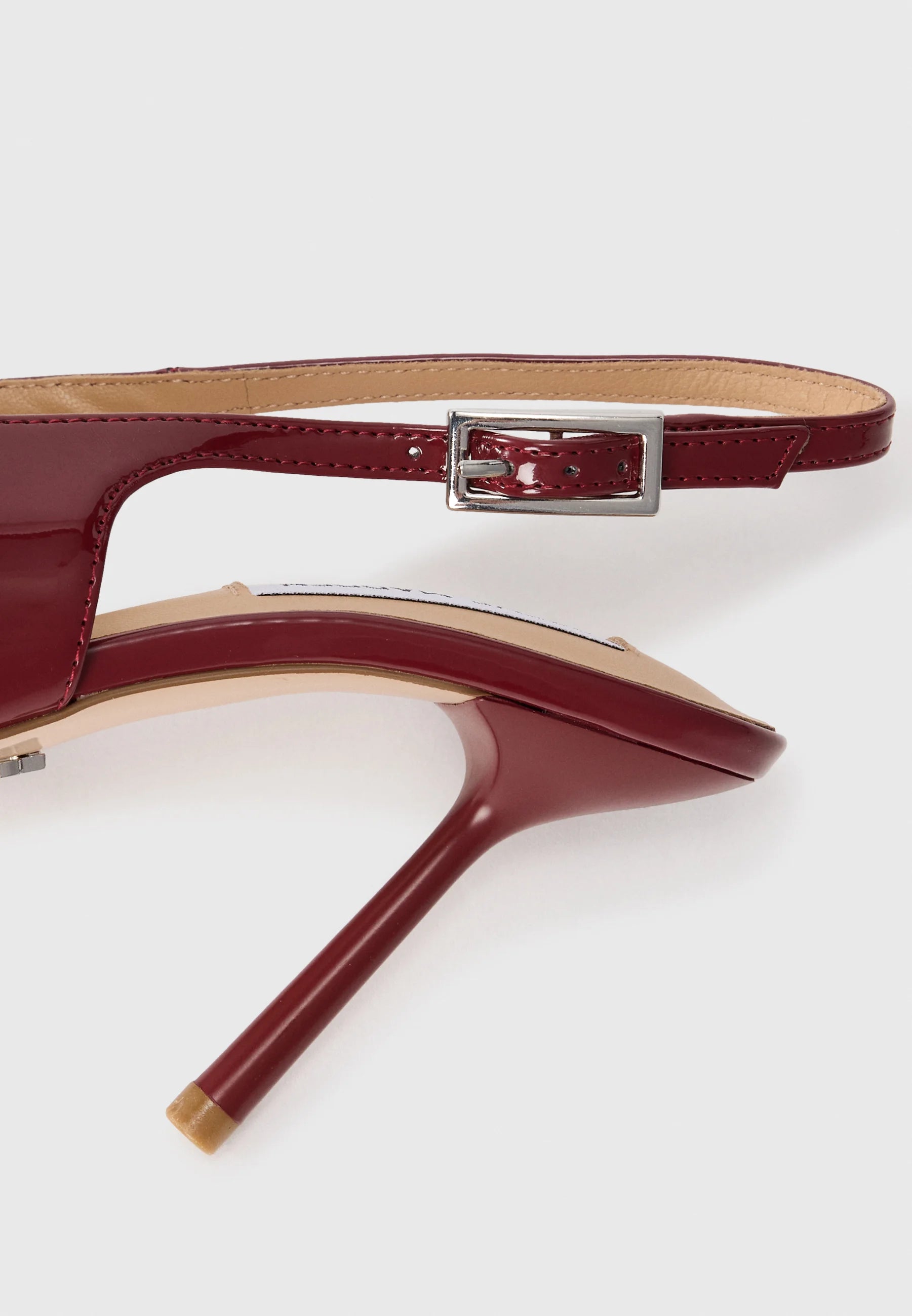 Steve Madden Patent Leather Pointed Toe Slingback Pump in Wine