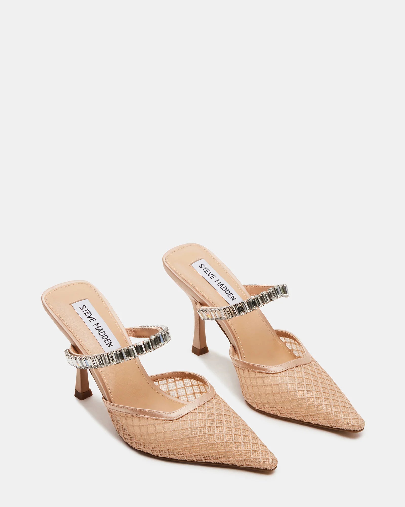 Steve Madden Pointed Toe Mesh Mule in Blush