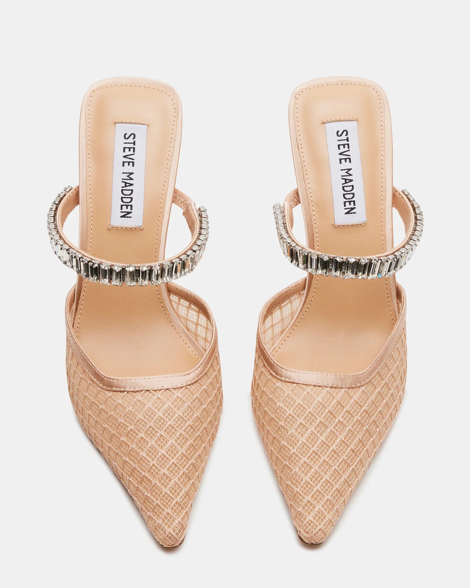 Steve Madden Pointed Toe Mesh Mule in Blush