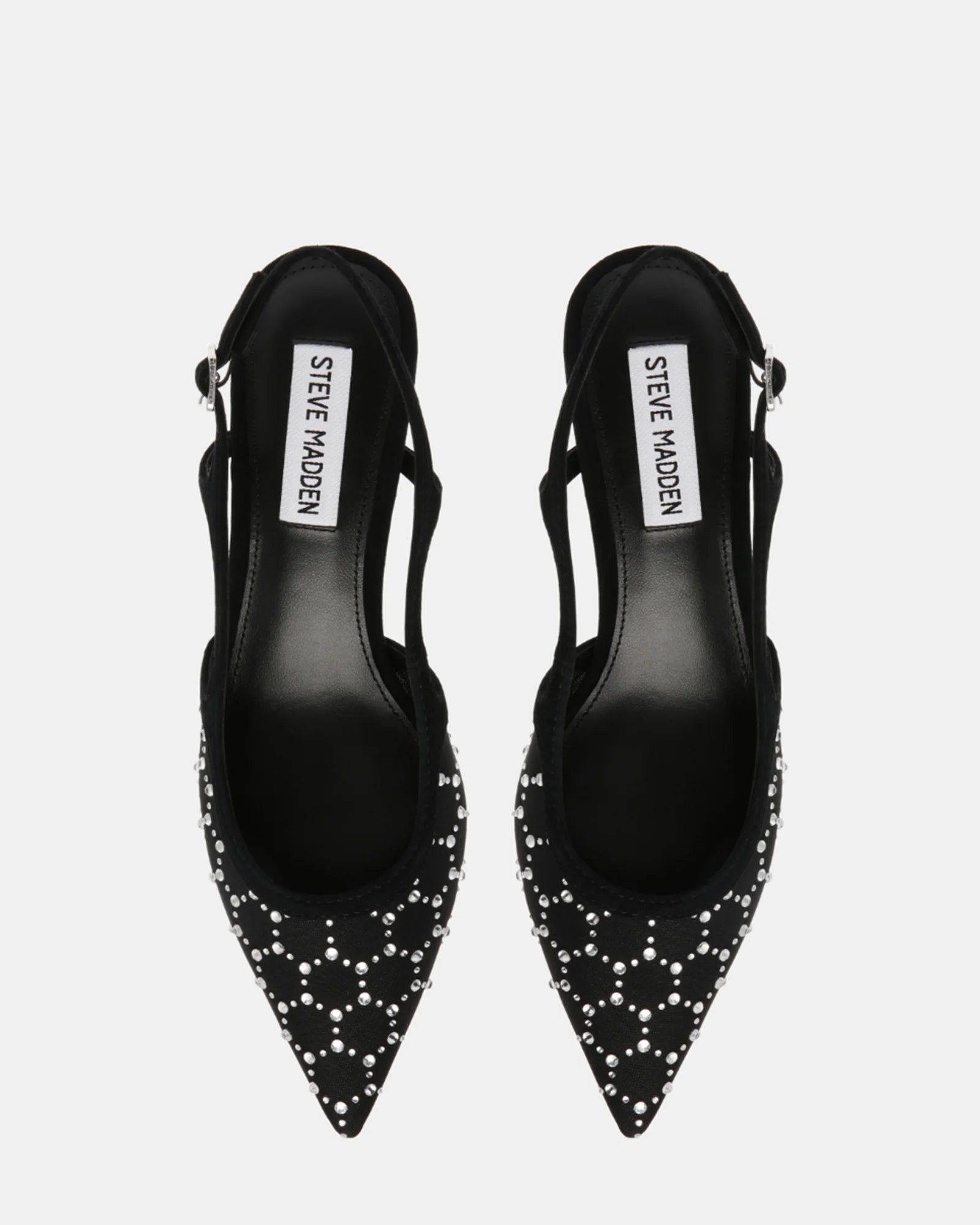 Steve Madden Studded Slingback Kitten Heel in Black
