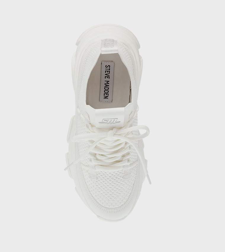 Steve madden Elastic Pull Tab Sneakers in White