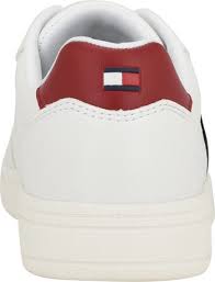Tommy Hilfiger H Detail Lace-Up Sneakers in White