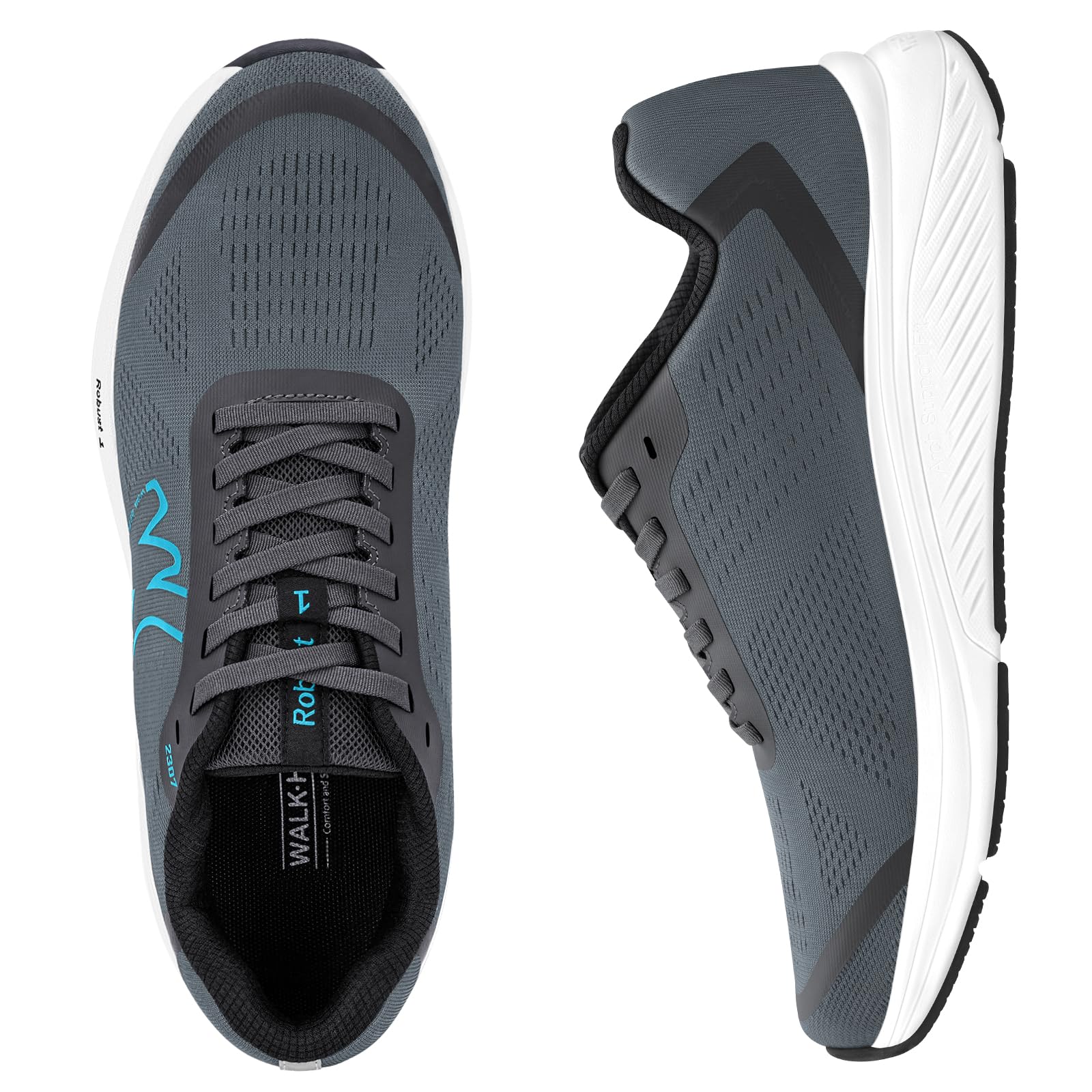 Walk-Hero Robust 1 Men's Walking Sneakers in Grey
