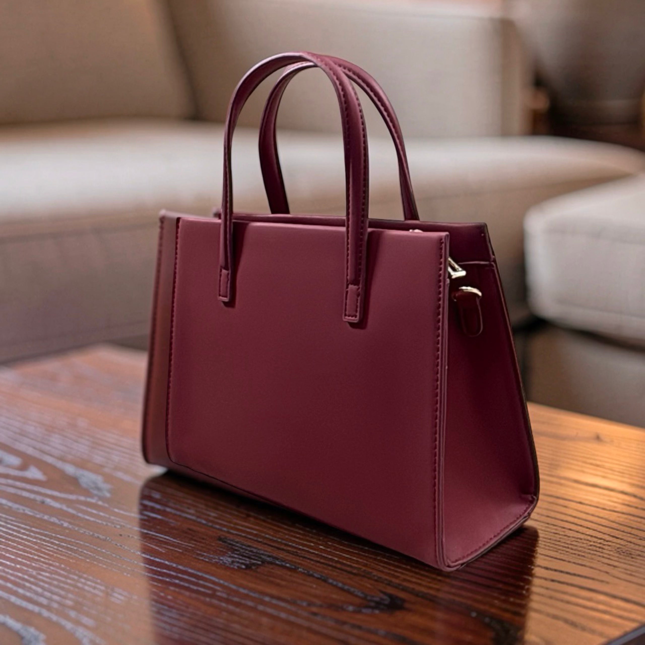 Chrisbella Two-In-One Two-Tone Bag in Red