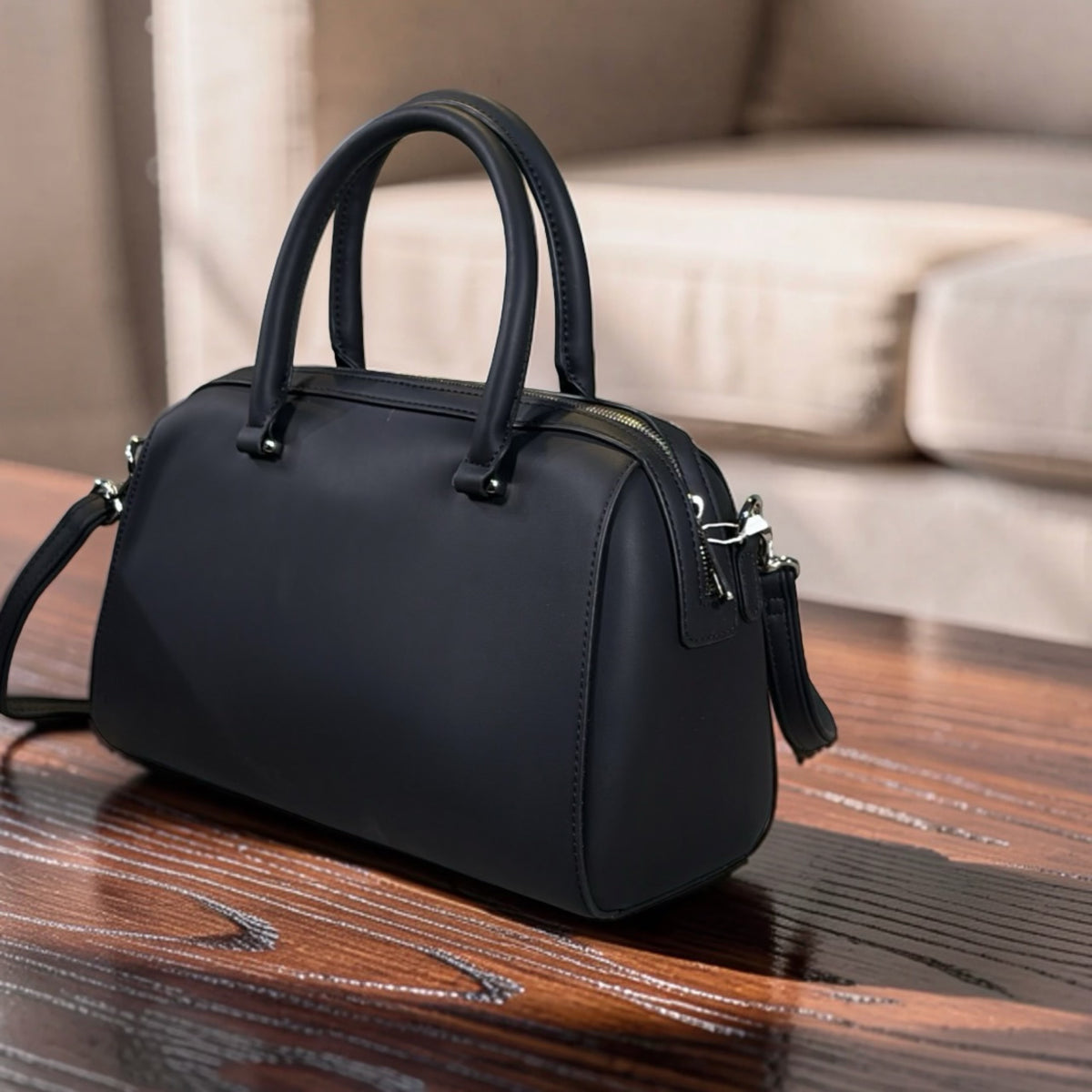 Chrisbella 3-Color Pattern Bag In Black